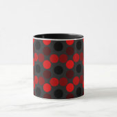 ドットの表示Red-Black Ringer Mug マグカップ (中央)