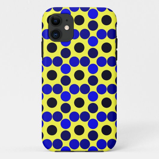 ドットの黒と青の表示 Case-Mate iPhoneケース (裏面)