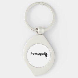 ドットをボールとして使うサッカー選手ポルトガル キーホルダー