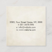 ドットアカラフルートカメラシャッターフォトグラファー スクエア名刺 (裏面)