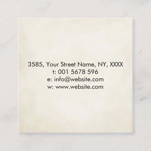 ドットアカラフルートカメラシャッターフォトグラファー スクエア名刺 (裏面)