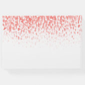 ドットアートカスケードカスタムコーラルオ結婚レンジズ ゲストブック (裏面)