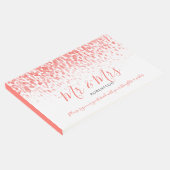 ドットアートカスケードカスタムコーラルオ結婚レンジズ ゲストブック (コーナー)