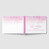 ドットアートカスタムカスケードピンク紫グレー結婚ズ ゲストブック (全面)