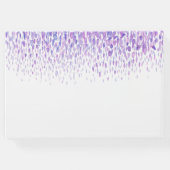 ドットアートカスタムカスケード結婚紫色 ゲストブック (裏面)