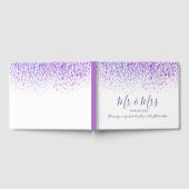 ドットアートカスタムカスケード結婚紫色 ゲストブック (全面)