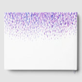 ドットアートカスタムカスケード結婚紫色 ゲストブック (裏面)