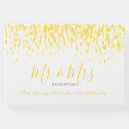 ドットアートカスタムカスケード結婚黄色 ゲストブック