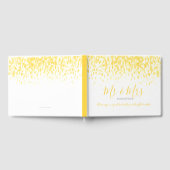 ドットアートカスタムカスケード結婚黄色 ゲストブック (全面)