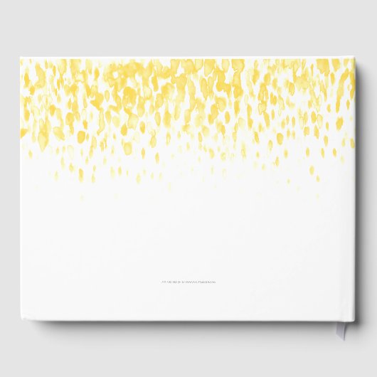 ドットアートカスタムカスケード結婚黄色 ゲストブック (裏面)