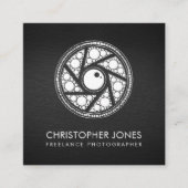 ドットアートカメラのシャッター写真家 スクエア名刺 (正面)