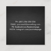 ドットアートカメラシャッターフォトグラファーSquare Business スクエア名刺 (裏面)