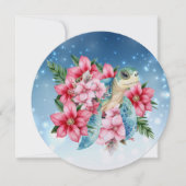 ドットアートセンターかわいいウミガメのノートカードを挿入 サンキューカード (正面)