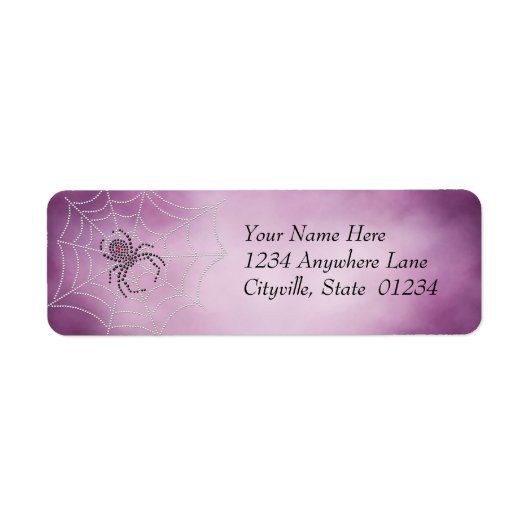 ドットアートブラックウィドウドスパイダーくもの巣 ラベル (正面)