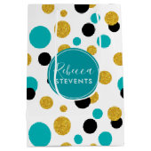 ドットエレガントカラフルパターン ミディアムペーパーバッグ (裏面)