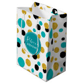 ドットエレガントカラフルパターン ミディアムペーパーバッグ (裏面アングル)