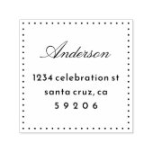 ドットエレガントスクリプトファミリ名差出人住所 セルフインキングスタンプ (デザイン)