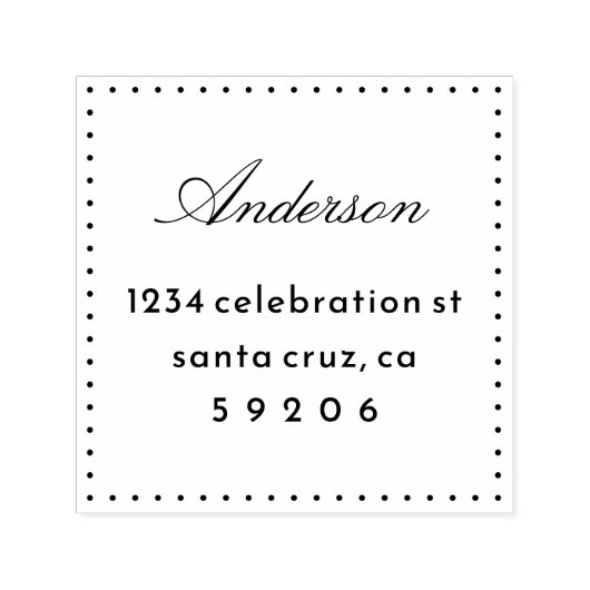 ドットエレガントスクリプトファミリ名差出人住所 セルフインキングスタンプ (デザイン)