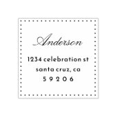 ドットエレガントスクリプトファミリ名差出人住所 ラバースタンプ (インプリント)