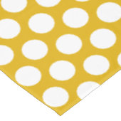 ドットエレガントパターン | マスタードイエローとホワイト テーブルクロス (アングル)