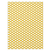 ドットエレガントパターン | マスタードイエローとホワイト テーブルクロス (正面)