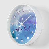 ドットカスタム付き文字パーソナライズされたクロック 壁時計 (傾斜)