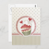 ドットカップケーキポストカード ポストカード (正面/裏面)