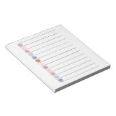 ドットカラフルおもしろいと鮮やかひな形 ノートパッド (アングル)