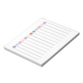 ドットカラフルおもしろいと鮮やかひな形 ノートパッド (回転)