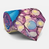 ドットカラフルアルコールインク液体抽象芸術アート2 ネクタイ (ロール)