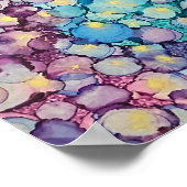 ドットカラフルアルコールインク液体抽象芸術アート ポスター (角)