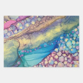 ドットカラフルアルコールインク液体抽象芸術アート ラッピングペーパーシート (正面2)