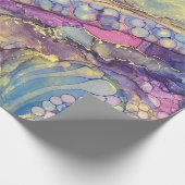 ドットカラフルアルコールインク液体抽象芸術アート ラッピングペーパー (角)