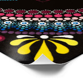 ドットカラフルアートマンダラ | 聖幾何学ボホ ポスター (コーナー)