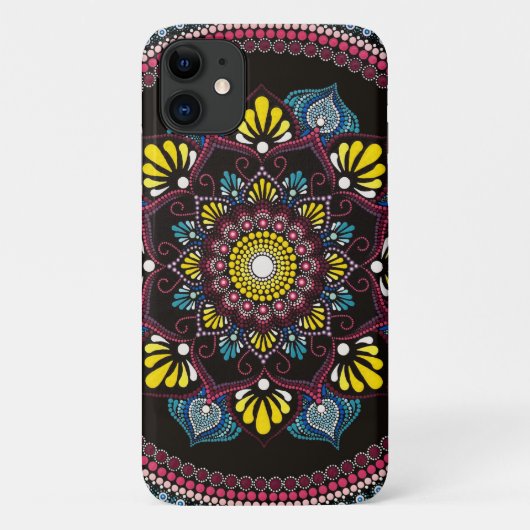 ドットカラフルアートマンダラ | 聖幾何学ボホ Case-Mate iPhoneケース (裏面)