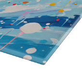 ドットカラフルドリップ（ばちゃばちゃ）跳ねる カッティングボード (角)