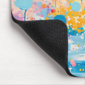 ドットカラフルドリップ（ばちゃばちゃ）跳ねる マウスパッド (コーナー)