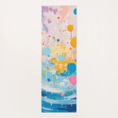 ドットカラフルドリップ（ばちゃばちゃ）跳ねる ヨガマット (裏面)