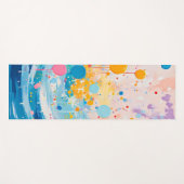 ドットカラフルドリップ（ばちゃばちゃ）跳ねる ヨガマット (正面(横))