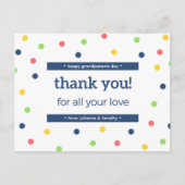 ドットカラフルハッピー祖父母の日ありがとう シーズンポストカード (正面)