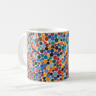 ドットカラフルパターン コーヒーマグカップ