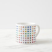 ドットカラフルマグカップ – 小ドット、おもしろい&スタイリッシュ エスプレッソカップ (正面右)