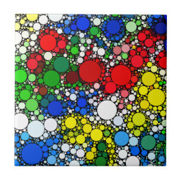 ドットカラフル円パターン タイル