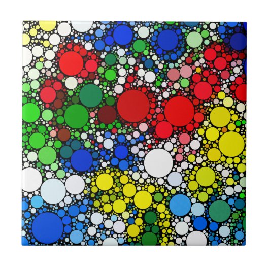 ドットカラフル円パターン タイル (正面)