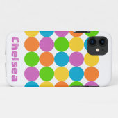 ドットカラフル名1980sスタイルiPhoneケース Case-Mate iPhoneケース (裏面(横))