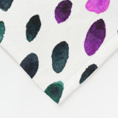 ドットカラフル：メンフィススタイル水のカラーパターン フリースブランケット (角)