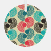 ドットカラフル:抽象芸術のシームレスなパターン。 ガラスオーナメント (裏面)