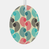 ドットカラフル:抽象芸術のシームレスなパターン。 ガラスオーナメント (正面右)