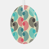 ドットカラフル:抽象芸術のシームレスなパターン。 ガラスオーナメント (正面左)