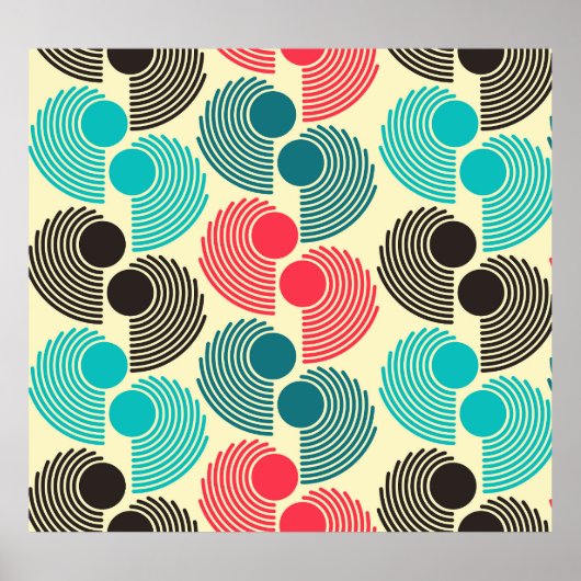 ドットカラフル:抽象芸術のシームレスなパターン。 ポスター (正面)